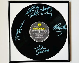 Beatles Ultra Rare Signed Sgt. Pepper Cover LP Mock up Vinyl Album