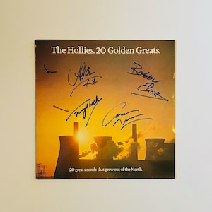 Copertina dell&#39;LP in vinile degli Hollies autografata