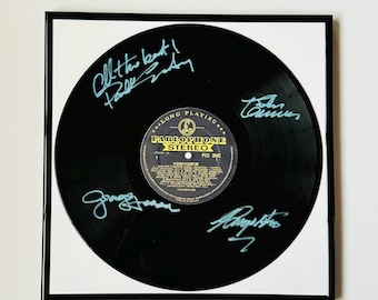 The Beatles Please Please Me Signed Vinyl Record With Black Frame