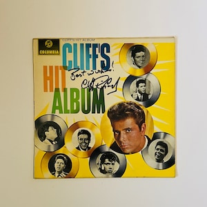 Cliff Richard Vinyl Record LP Cover Autographed