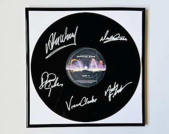 デペッシュ・モード ライブアルバム サイン入りビニールレコード（黒枠