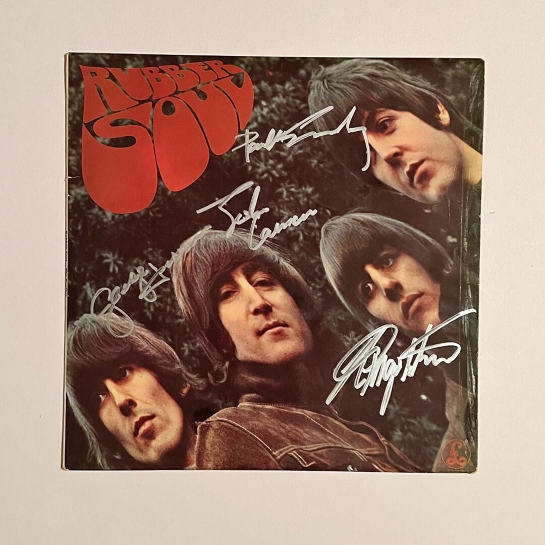 The Beatles Rubber Soul Vinyl Record LP Cover Autographed Etsy
