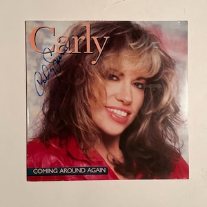 Carly Simon Coming Around Again Vinyl Record LP Cover Autographed