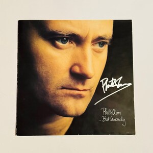 Phil Collins Vinyl Record LP Cover Autographed With Certification