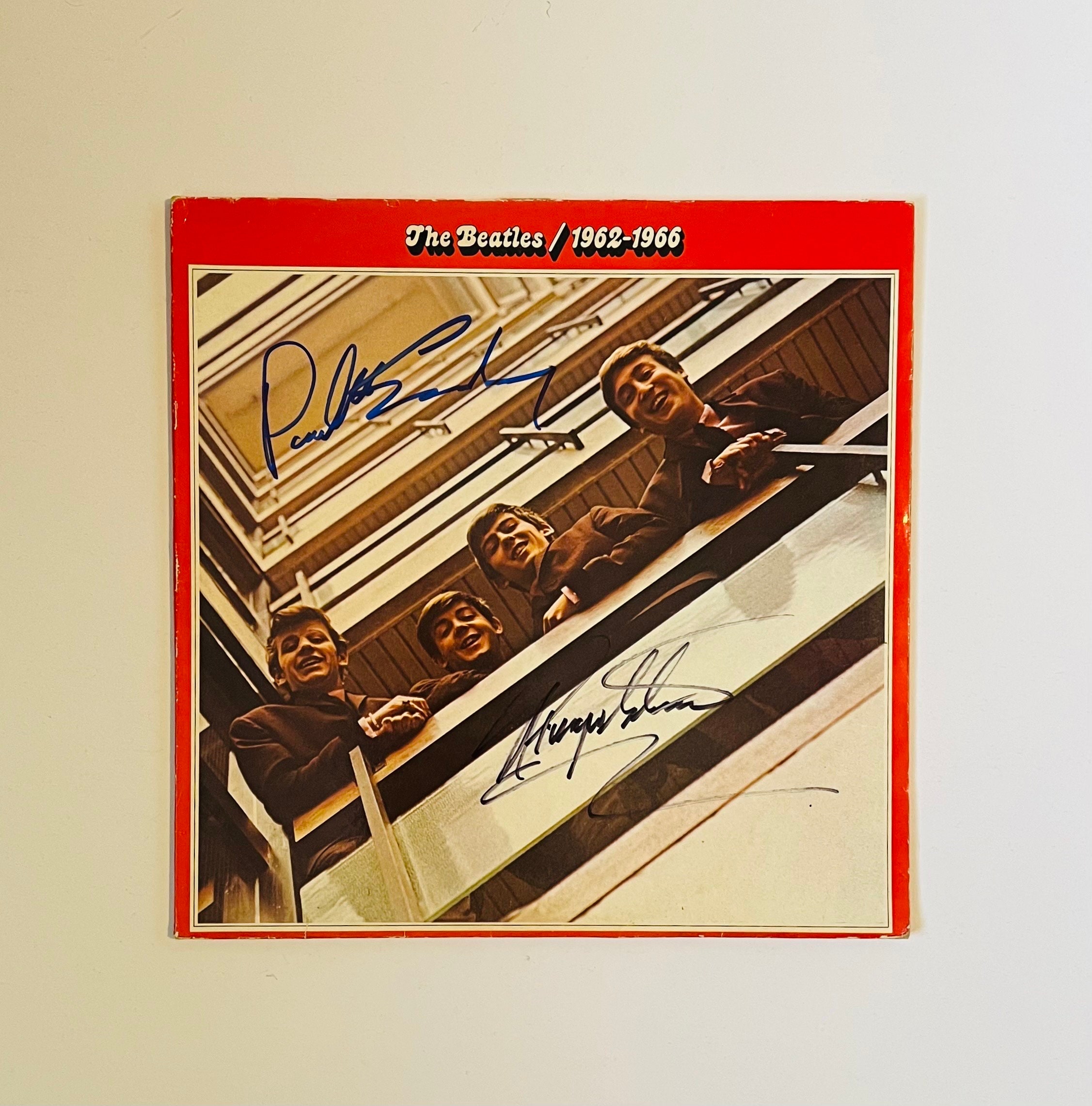The Beatles 1962 - 1966 Vinyl Record LP Cover Autographed - Etsy