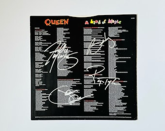 Queen A Kind Of Magic Vinyl Record Inner Sleeve Autographed