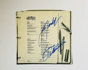 Grease Film Soundtrack Vinyl Record Inner Sleeve Autographed