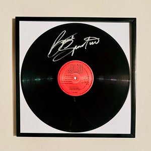 Bruce Springsteen Lucky Town Signed Vinyl Record With Black Frame