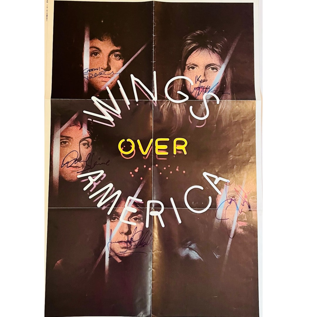 Wings Over America Vinyl Record Poster Autographed Etsy