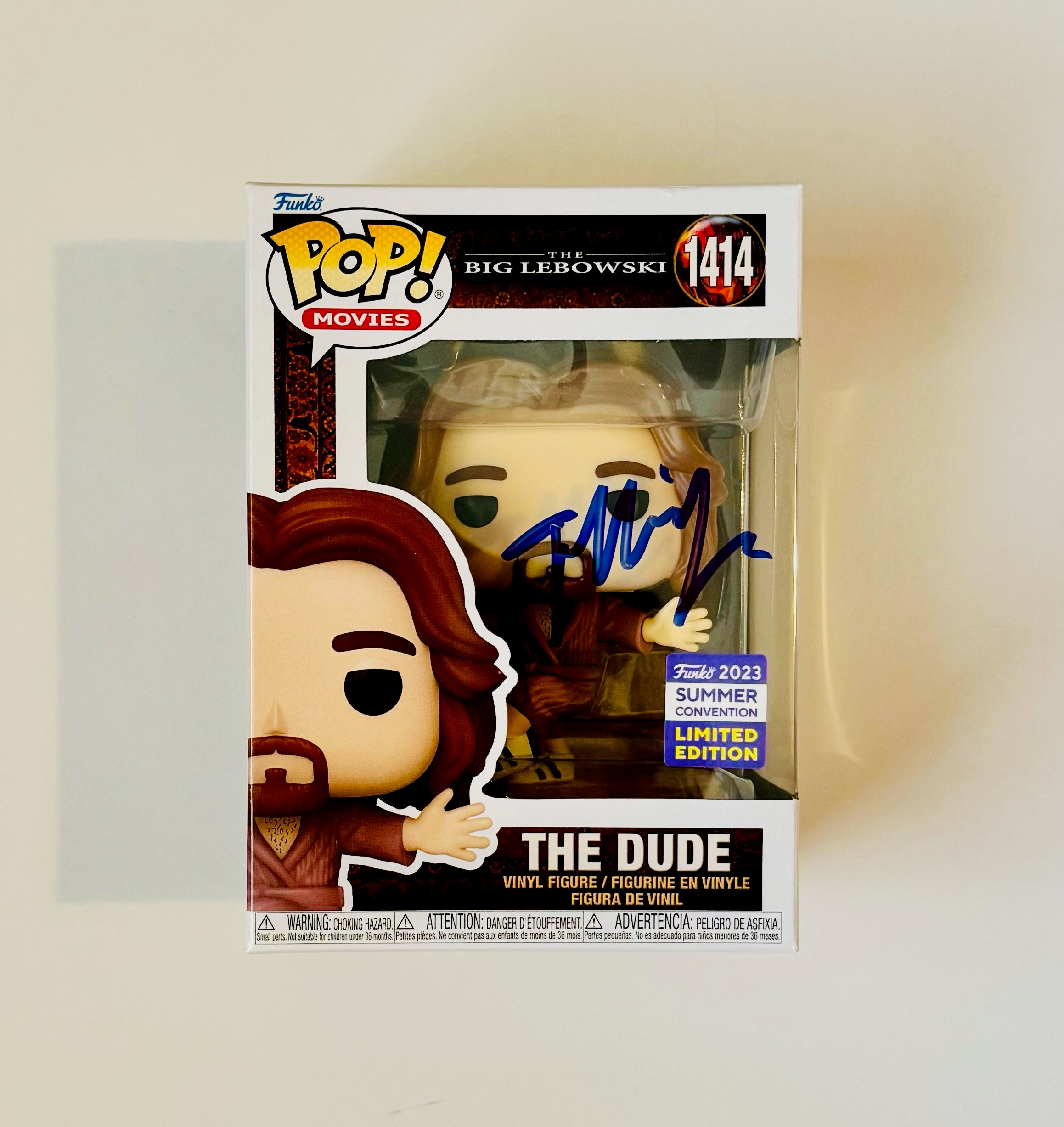 Jeff Bridges the Dude Autographed Funko Pop the Big Lebowski