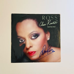 Diana Ross Vinyl Record LP Cover Autographed
