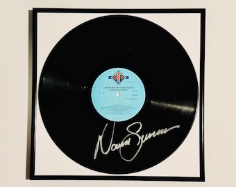 Donna Summer Vinyl Record LP Framed Autographed With Certification