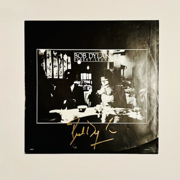 Bob Dylan Street Legal Vinyl Record Inner Sleeve Autographed