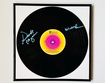 Steely Dan Aja Signed Vinyl Record With Black Frame