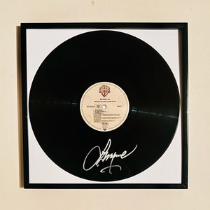 Prince Signed Vinyl Record With Black Frame