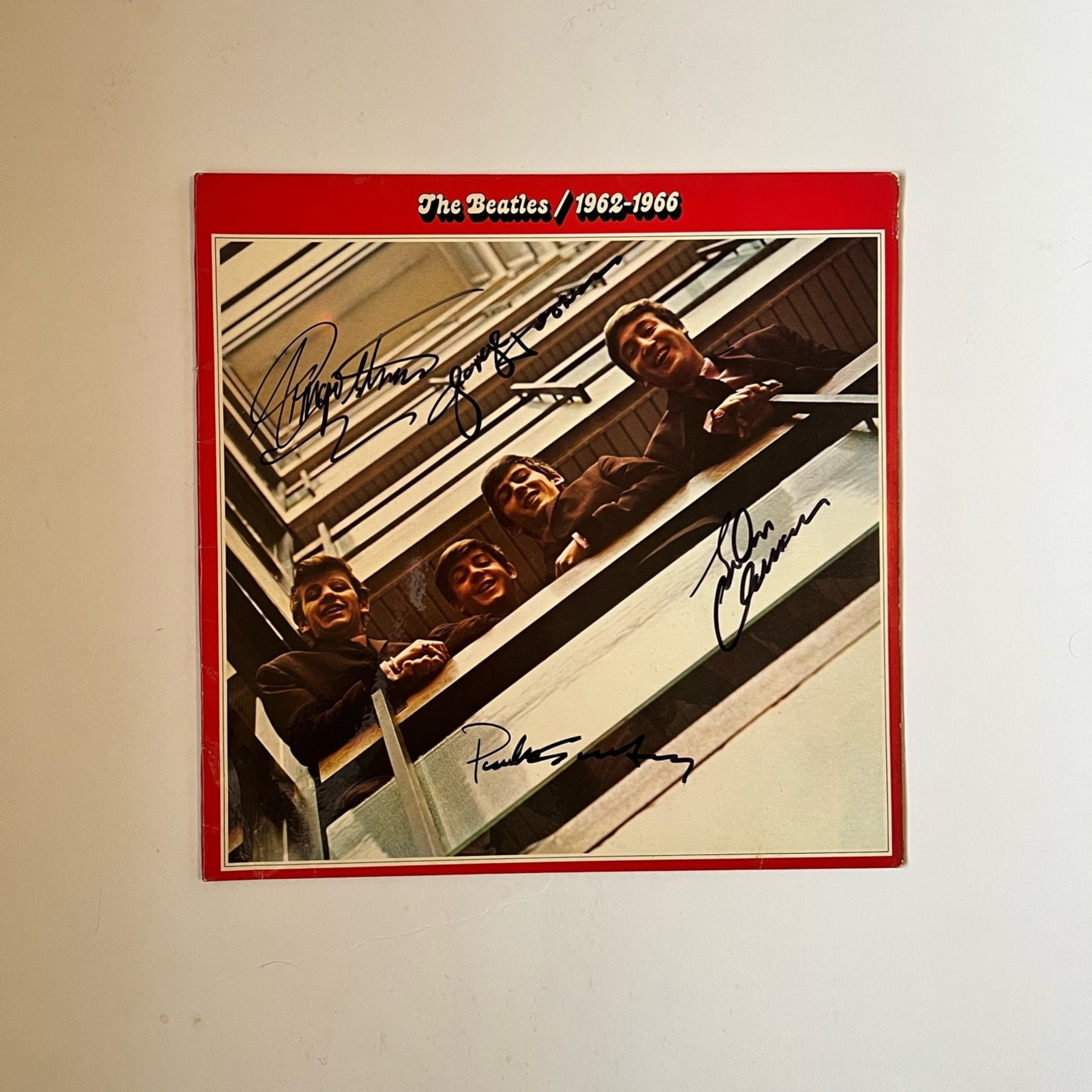 The Beatles 1962 1966 Vinyl Record LP Cover Autographed Etsy