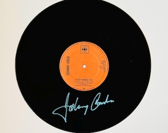 Johnny Cash A Boy Named Sue Signed Vinyl Record Unframed