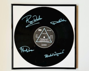 Pink Floyd Dark Side of the Moon Signed Vinyl Record With Black