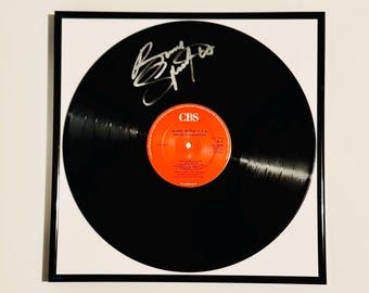 Bruce Springsteen Vinyl Record LP Framed Autographed With Certification