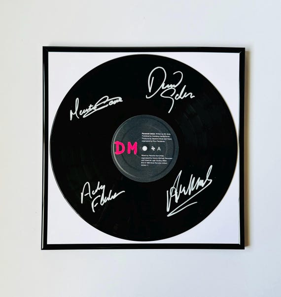 Depeche Mode Personal Jesus Signed Vinyl Record With Black Frame