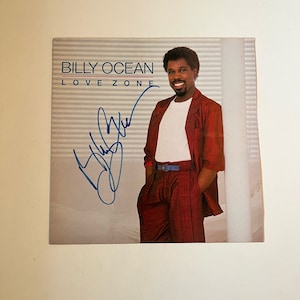 Billy Ocean Vinyl Record LP Cover Autographed