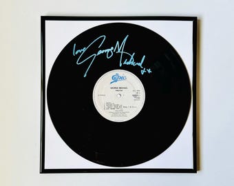 George Michael Signed Vinyl Record With Black Frame