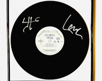 James Hetfield & Lars Ulrich Vinyl Record LP Framed Autographed With Certification