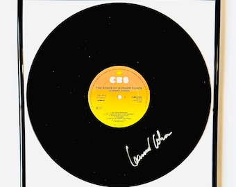 Leonard Cohen Vinyl Record LP Framed Autographed With Certification