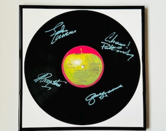 The Beatles 62-66 Signed Vinyl Record With Black Frame