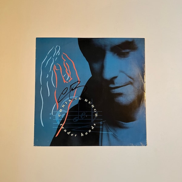 Chris de Burgh Tender Hände Vinyl Schallplatte Single Cover Autogramm