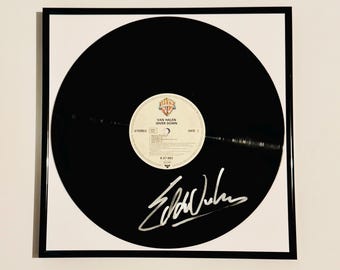 Eddie Van Halen Vinyl Record LP Framed Autographed With Certification