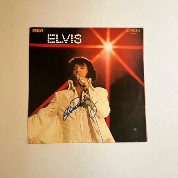 Elvis Presley Vinyl Record LP Cover Autographed