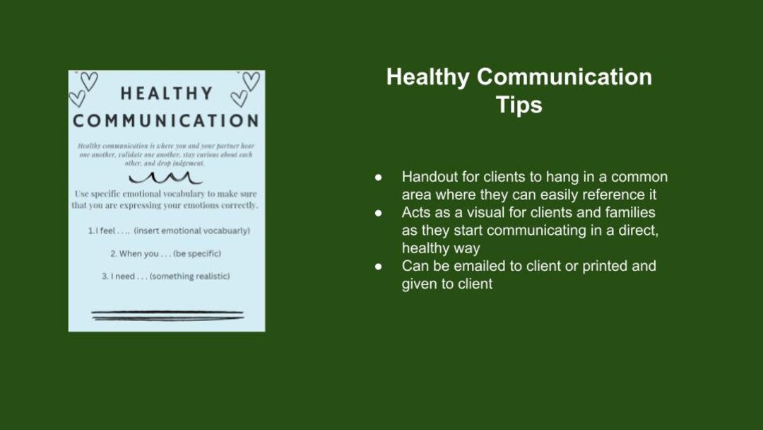Healthy Communication Example Arguments Examples Healthy Communication Handout - Etsy