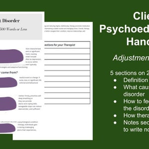 Adjustment Disorder Psychoeducational Handout
