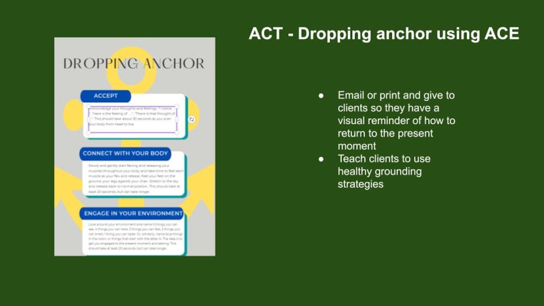 ACT Dropping Anchor Handout Etsy