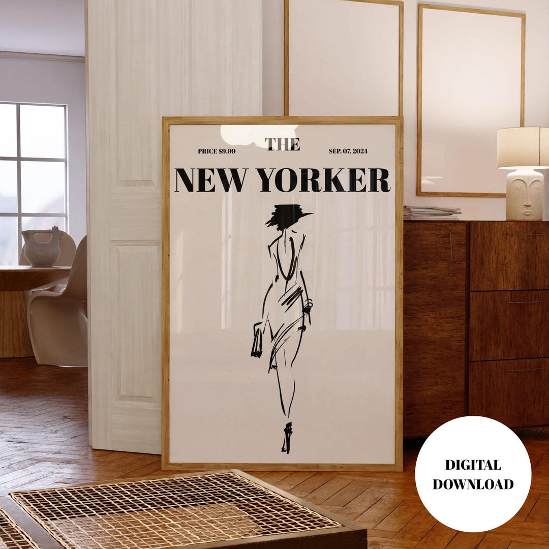 Fashion Wall Art Printable, the New Yorker Style Digital Download