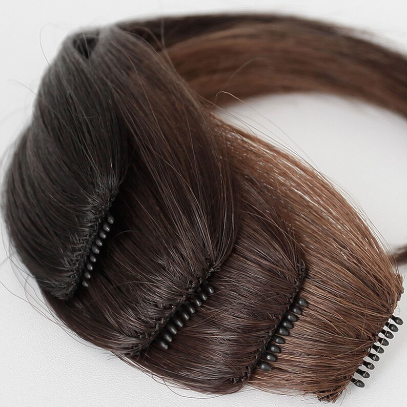 Eight Character Banger Female Fashion Center Parting French Wig, No