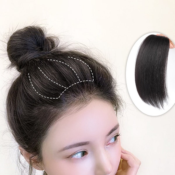 100% High Quality Human Hair Wig Film Pad,A Mini Piece of Hair Pad,Seamless and Fluffy Invisible Thickening Pad Wig for Women