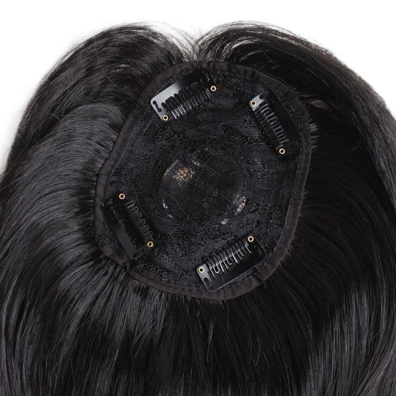 Hair Topper for Womenlace Base Clip in Human Hair Toupee - Etsy