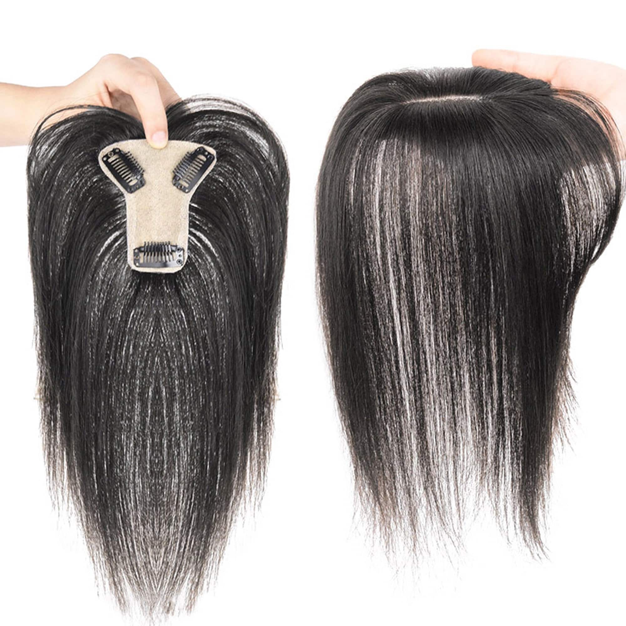 Human Hair Topper Toupee With Air Bangs,short Hair Extensions for Women