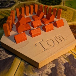 Personalised Catan Piece Holder – Organize Your Settlements, Cities & Roads