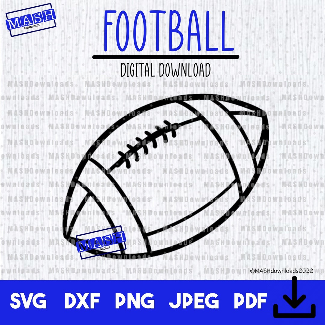 Football SVG, Football Silhouette, Sports Balls, Cricut Cut Files ...