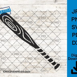 Plik baseballowy svg z drewna, grafika baseballowa PNG, plik do cięcia cricut, plik sylwetkowy, plik pdf jpeg dxf, clipart kija baseballowego, natychmiastowe pobieranie cyfrowe