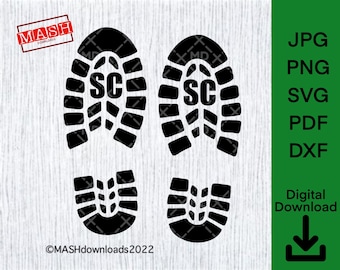 6pcs Santa Footprint Stencil For Painting, Christmas Snowflake Stencils