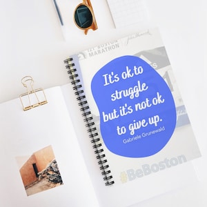 Gabriele Grunewald Quote - Running- Spiral Notebook - Ruled Line