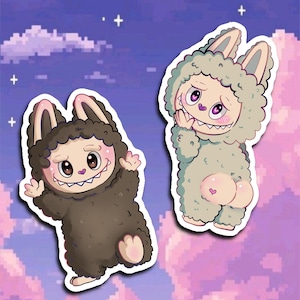 Autocollants Labubu Mignon Matte | Jolie | Drôle | Kawaii | Cadeau fait à la main