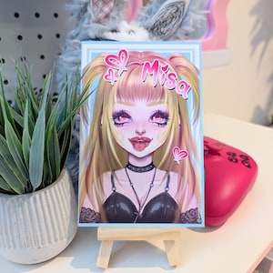 Digitaler Kunstdruck von Misa Amane aus dem Anime Death Note | Japanischer Shinigami | Manga-Druck Rose Misa Misa