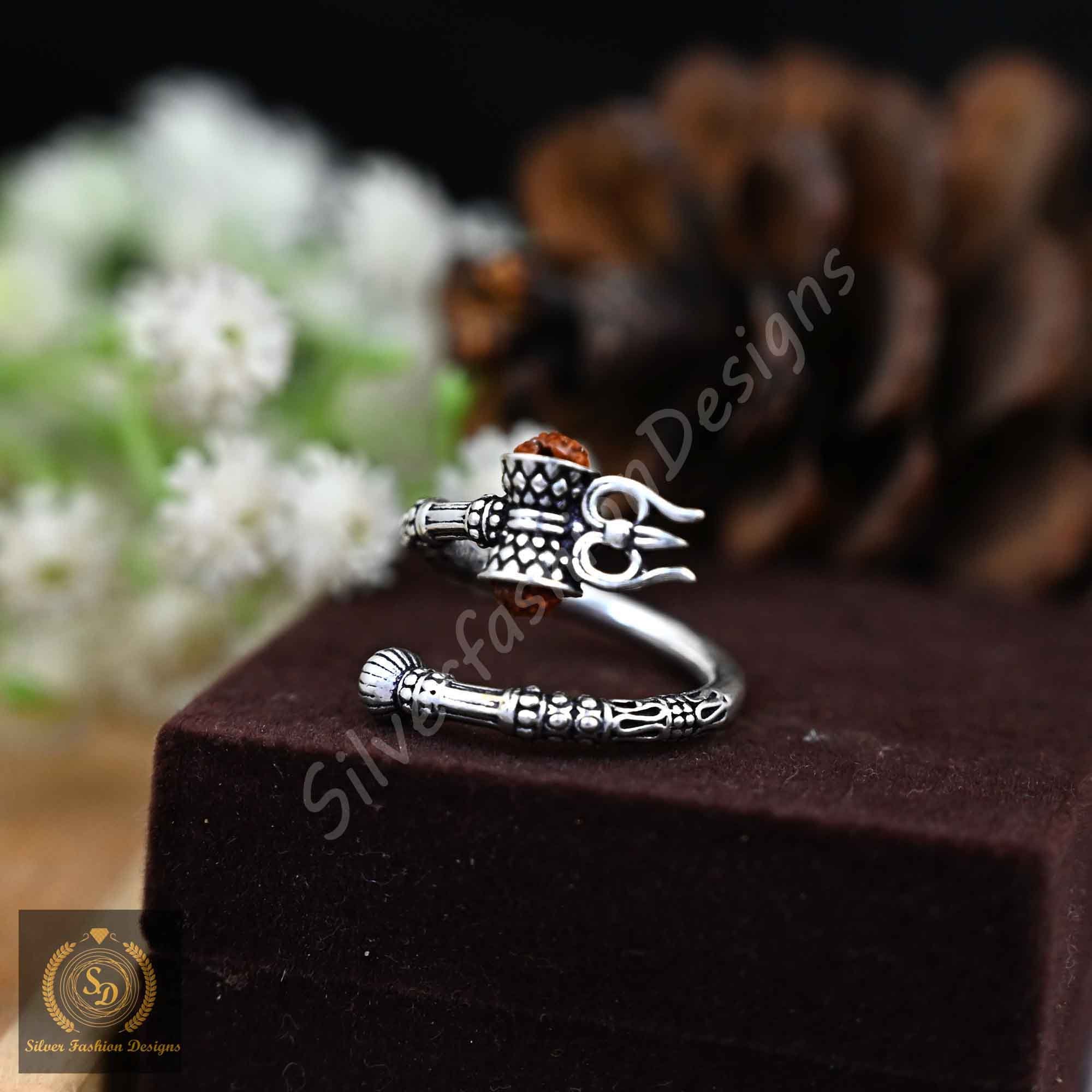 Buy 925 Sterling Silver Vintage Customized Design Shiva Trident Trishul Ring  Band, Excellent Customized Pretty Ring Unisex Jewelry Sr281 Online in India  - Etsy