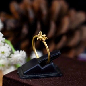 Gold Filled Bee Ring: Dainty Minimalist Jewelry