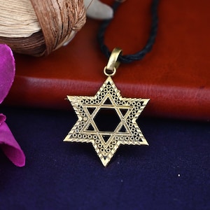 Colgante de Estrella de David de Oro: Collar Judío, Joyería de Israel
